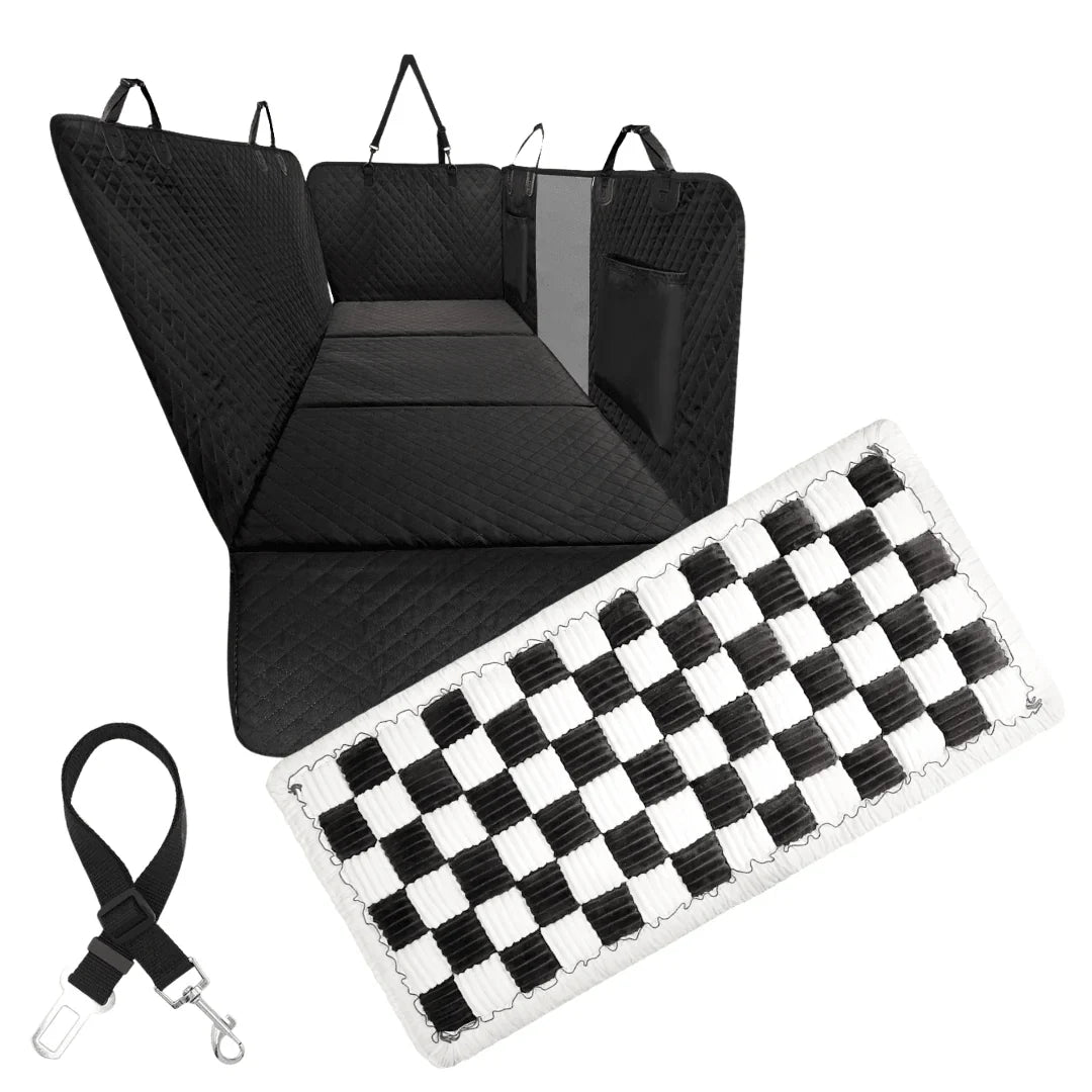 Flat lay of the detachable cushion and car-seat bed
