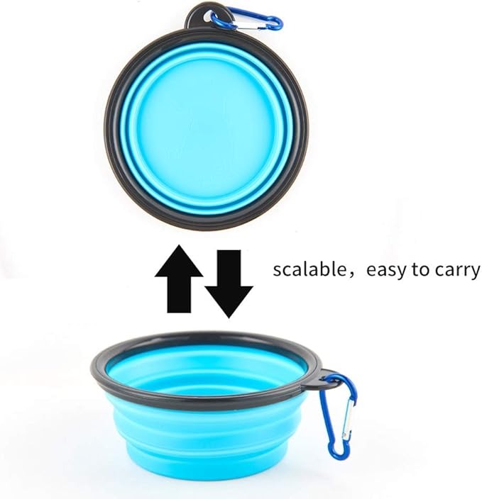 Diagram showing the bowl collapsed and carried by its clip