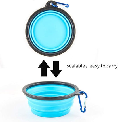 Diagram showing the bowl collapsed and carried by its clip