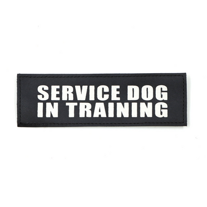 Black patch reading Service Dog in Training