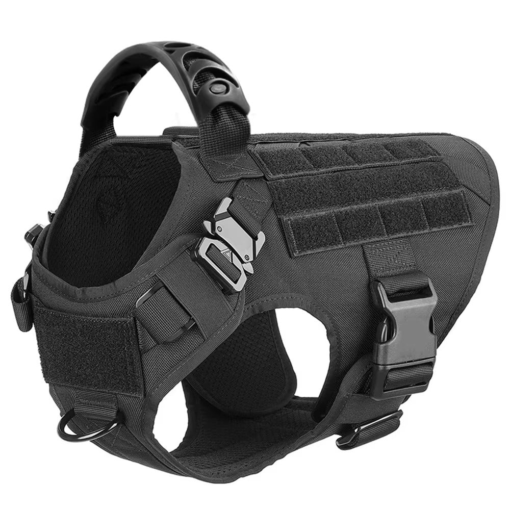 Black tactical harness shown from the opposite side