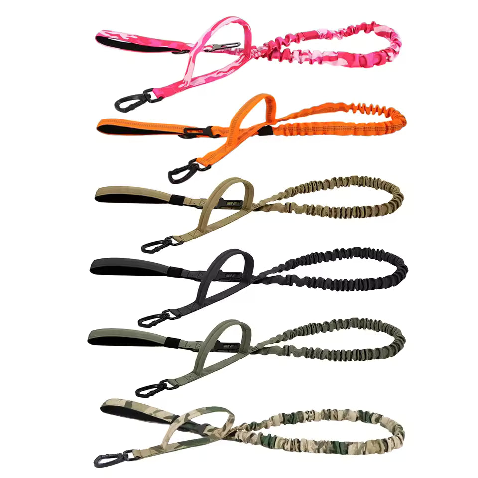 Color options for the tactical bungee dog leash