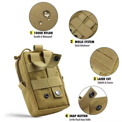 Diagram showing pocket layout and pouch storage space