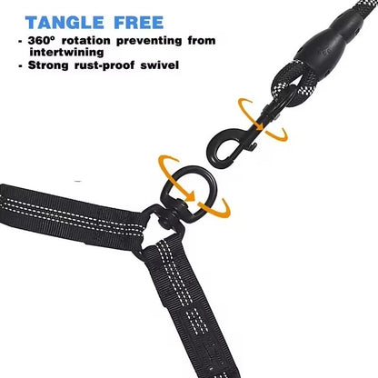 Feature diagram of the elastic leash sections and metal clips