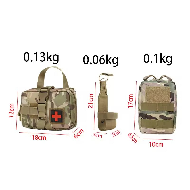 Size and weight comparison for the three pouch styles