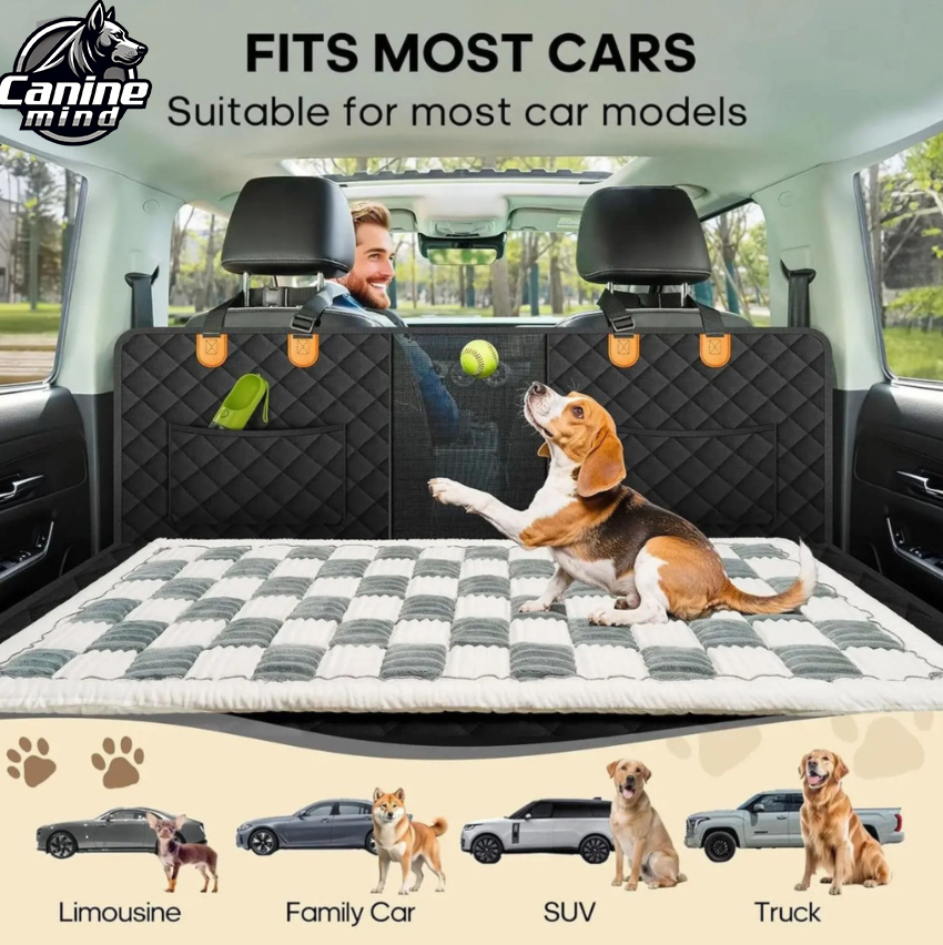 Vehicle compatibility graphic for the plush dog car bed