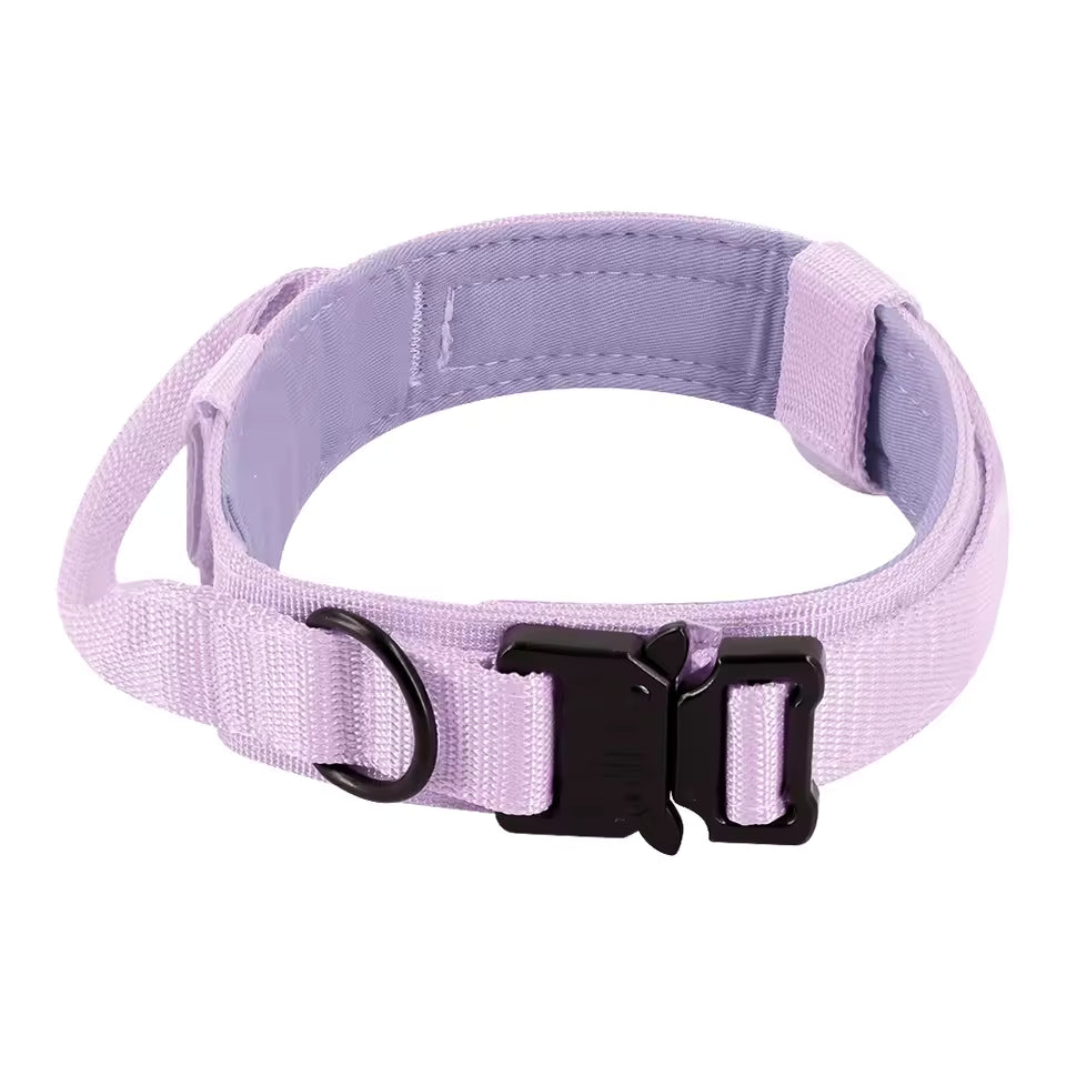 Lavender tactical dog collar