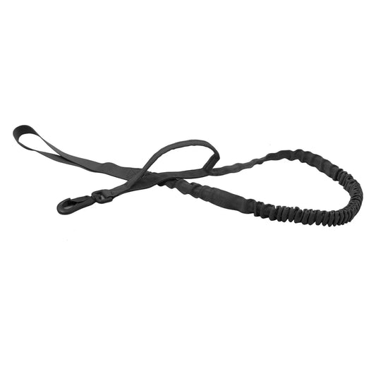 Black tactical bungee dog leash with padded handle