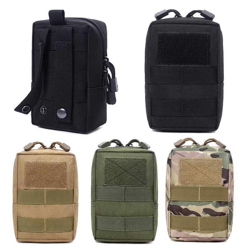 Front and back views of the MOLLE pouch color options