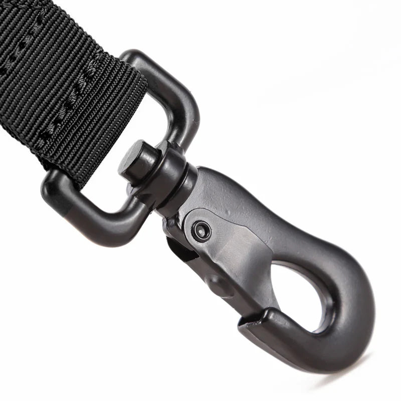 Close-up of the heavy-duty metal swivel clip