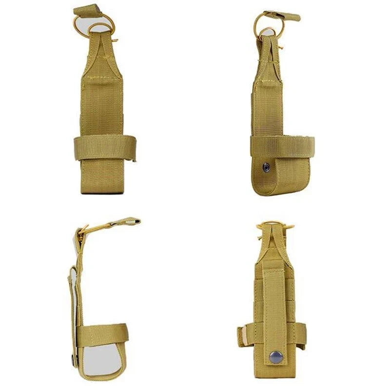 Close-up of adjustable pouch attachment straps